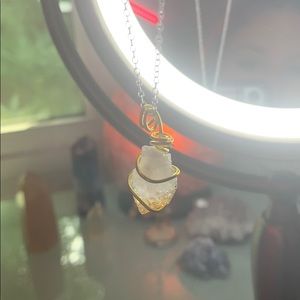 Citrine crystal necklace hand made